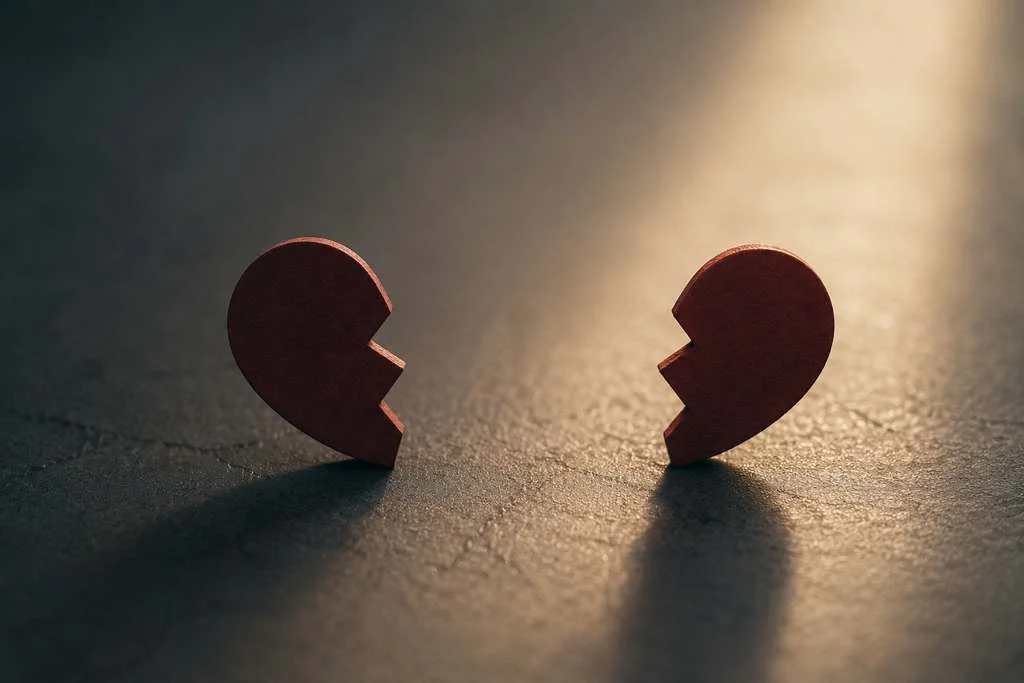 Person pulling away from emotional connection